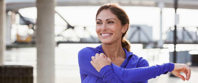 Women's joint health : mature women stretching