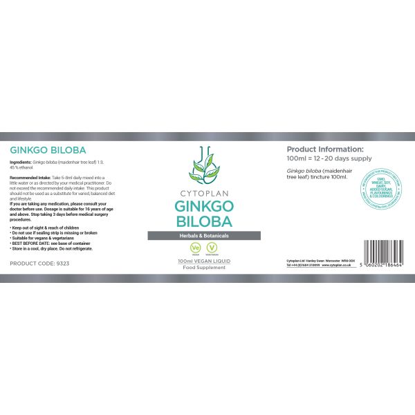 ginko coq10 glutathione Ginkgo Biloba | Herbal Tincture